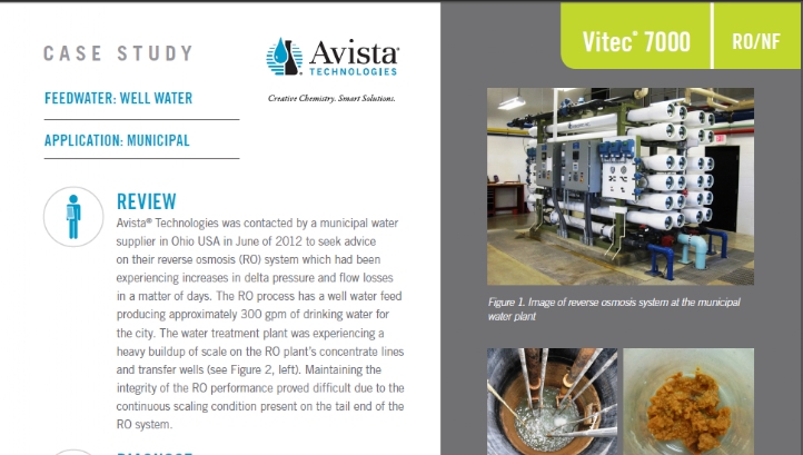 ANTISCALANT REDUCES CLEANING FREQUENCY FROM EVERY 2 WEEKS TO OVER 2 YEARS